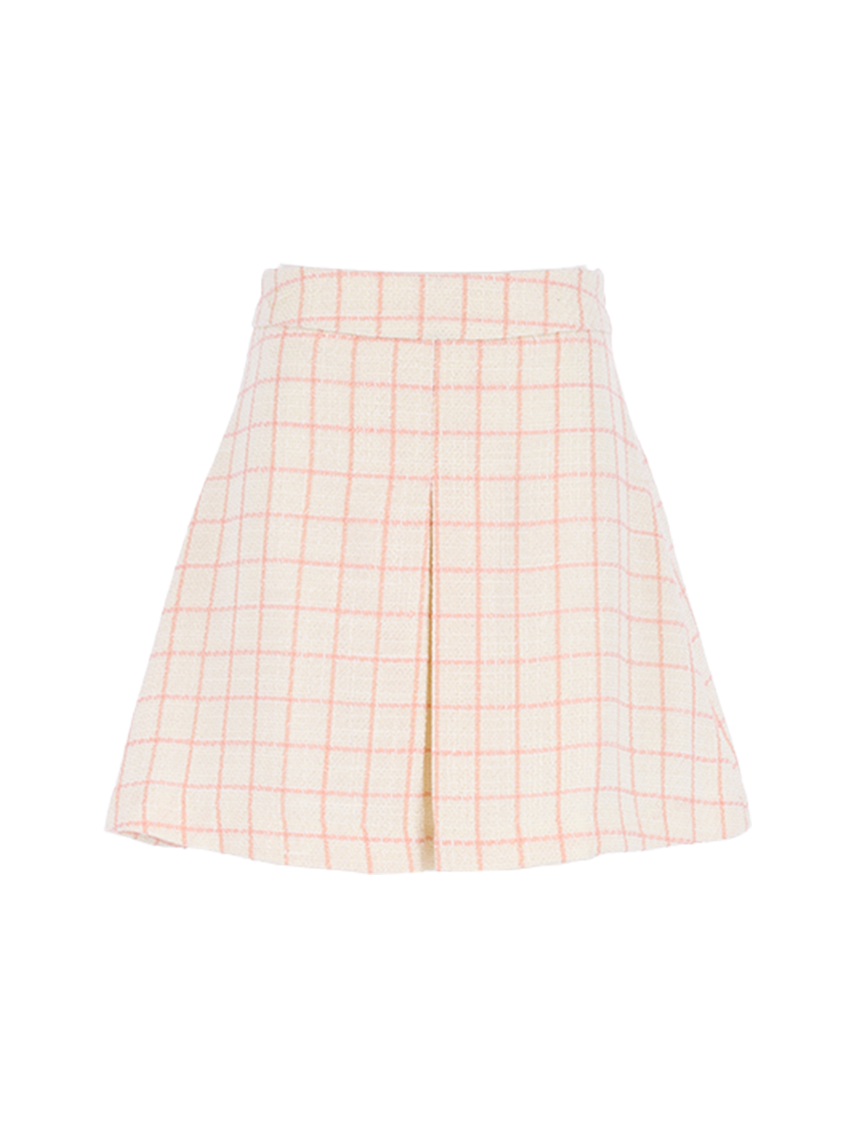 Linen tweed A-line mini skirt - Pink