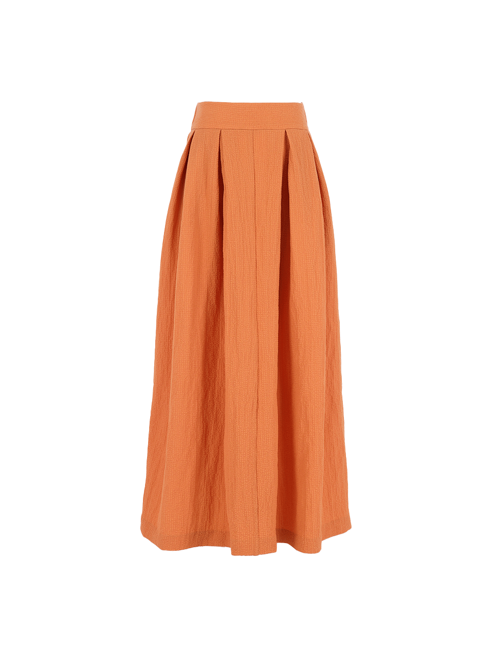 Flared crinkle banding skirt - Orange