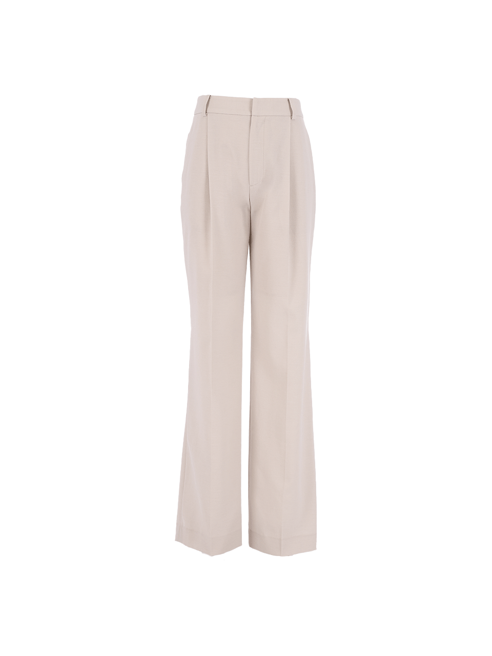 Summer linen tuck semi-wide trousers - Ivory