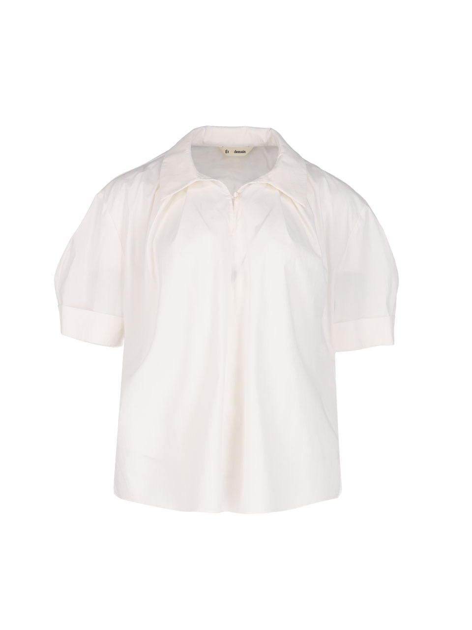 Balloon half sleeve shirt blouse - White