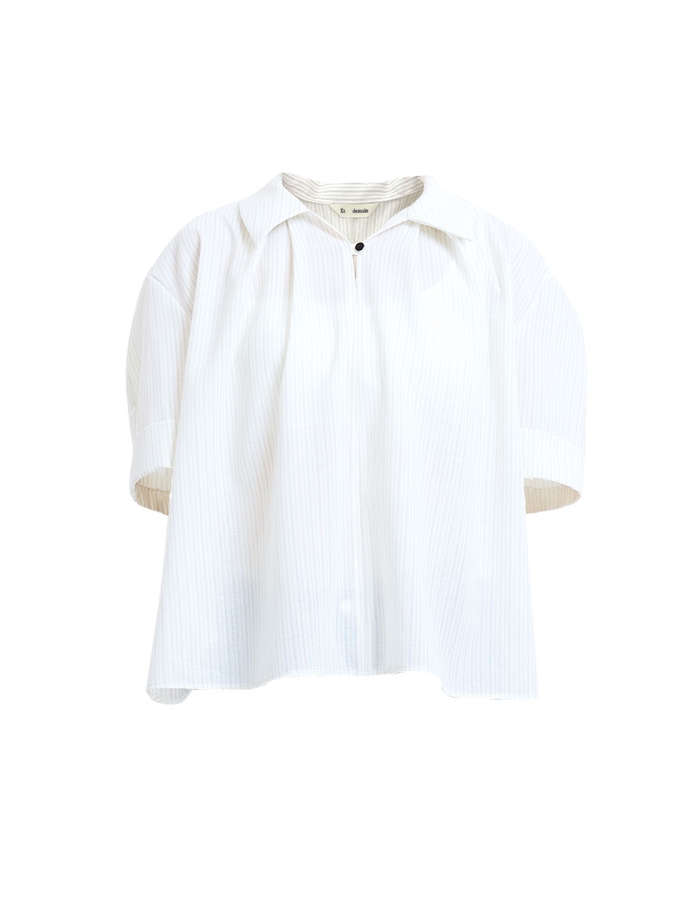 [Exclusive] Summer wool half-sleeve shirt (Ivory)